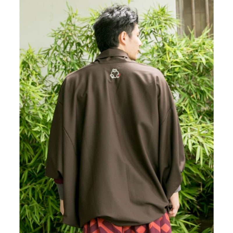 Brown Kimono Jacket Men One Size