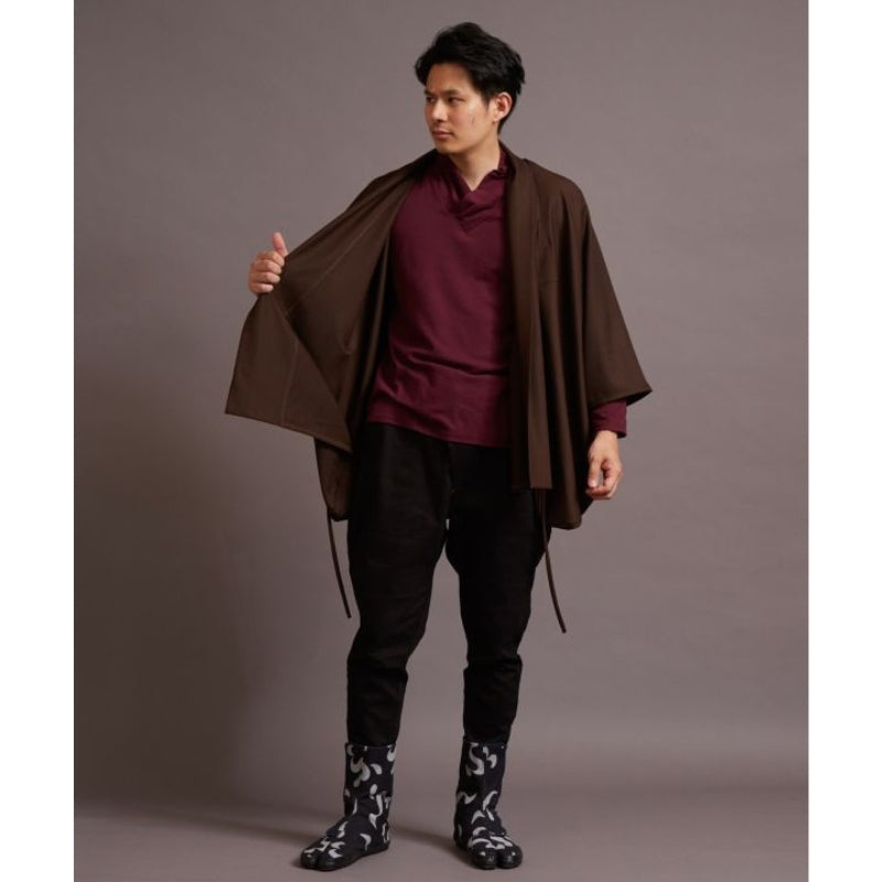 Brown Kimono Jacket Men One Size