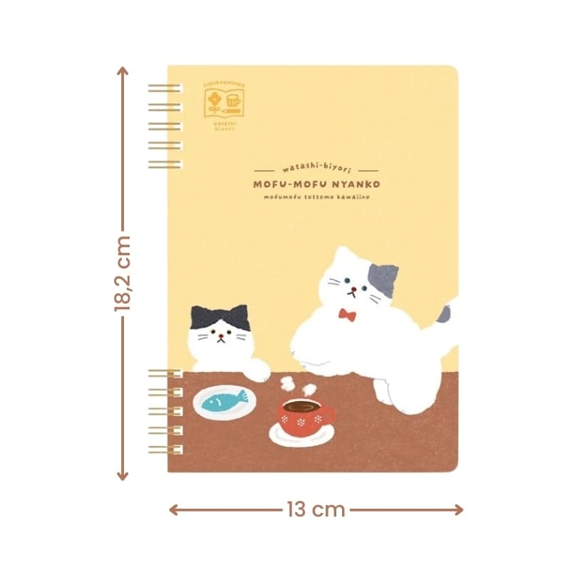 Mofu-Mofu Nyanko Spiral Notebook