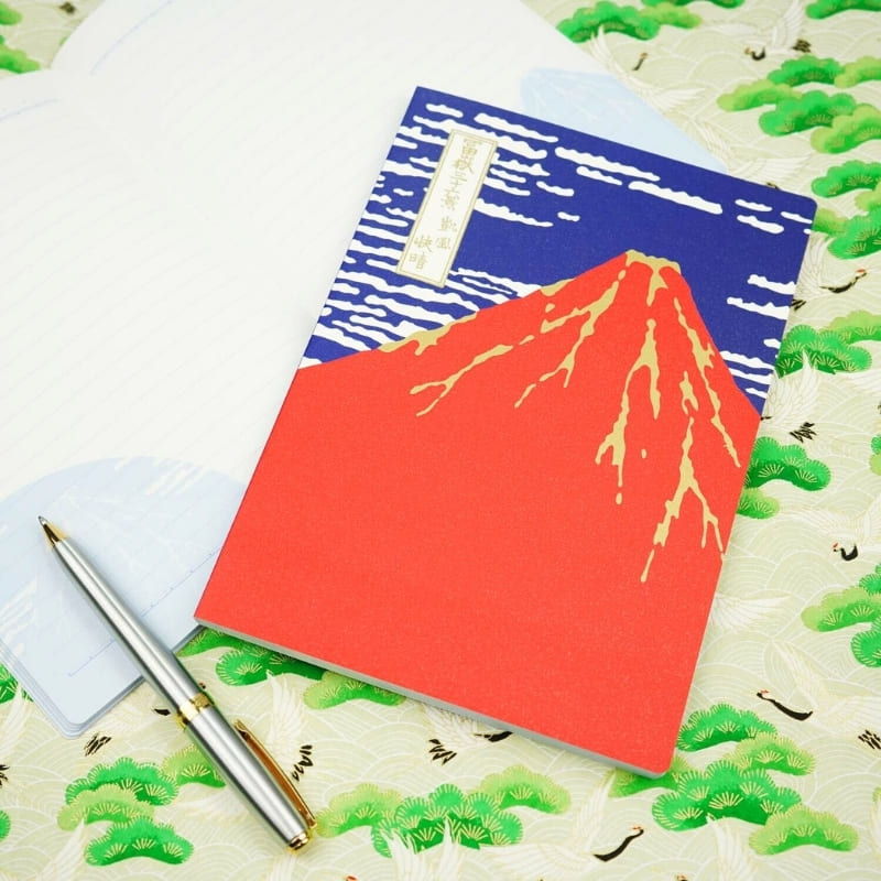 Japanese notebook Mount Fuji Red