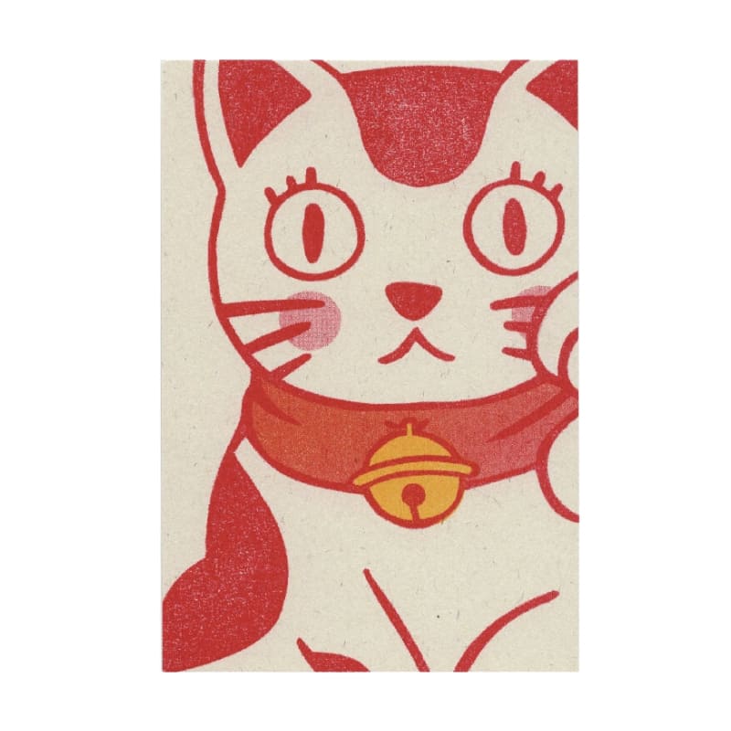 Japanese Postcard Maneki Neko
