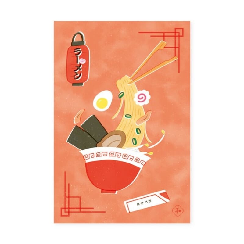 Japanese Ramen Postcard