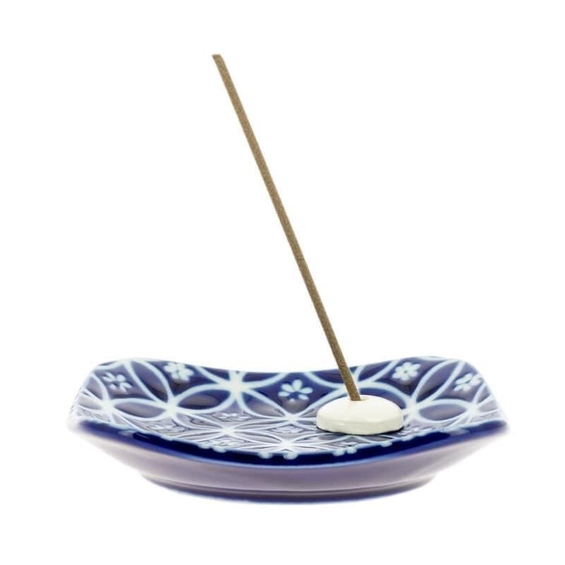 Ceramic Incense Burner Holder - Blue Shippoh