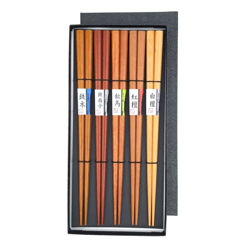 Coffret Baguettes Japonaises Bois Naturels