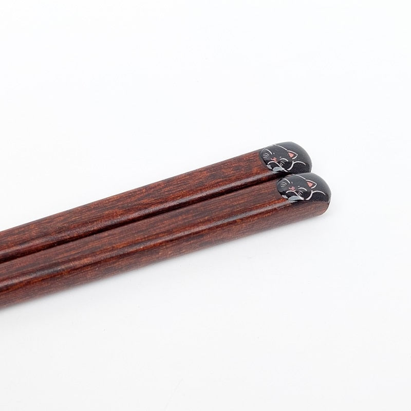 Black Cat Japanese Chopsticks Set