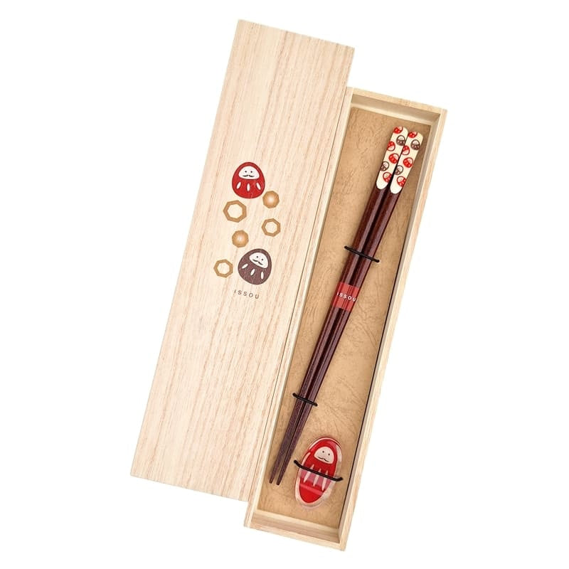 Coffret Baguettes Japonaises Motif Daruma