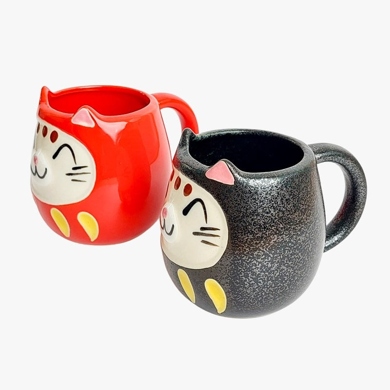 Daruma Cat Japanese Mug Set