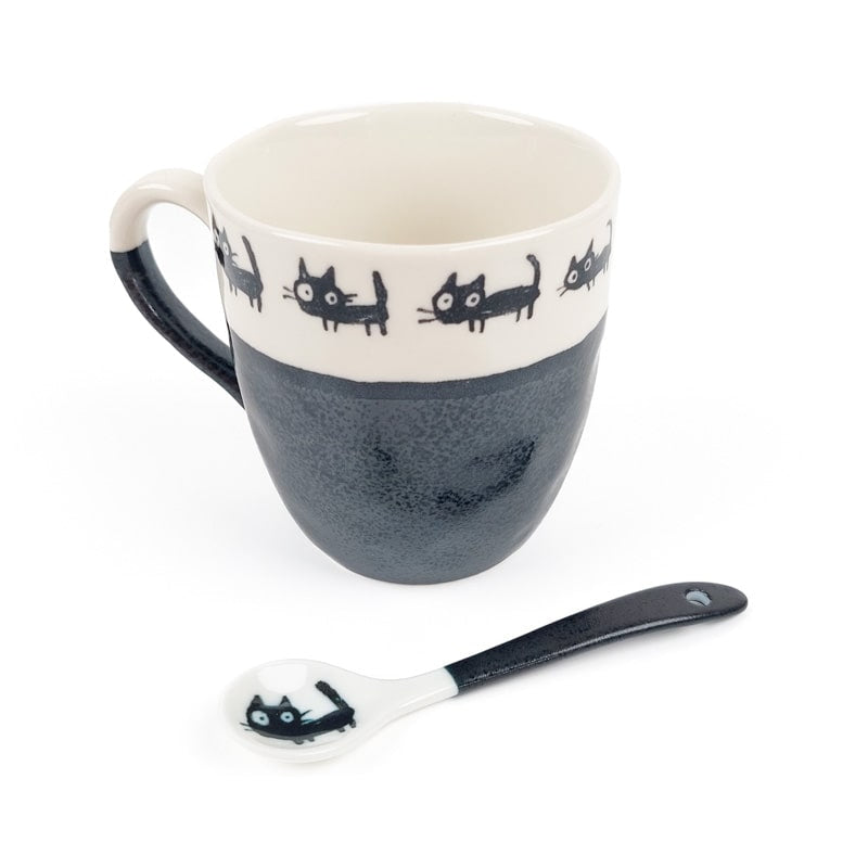 Japanese Coffee Spoon Black Cat