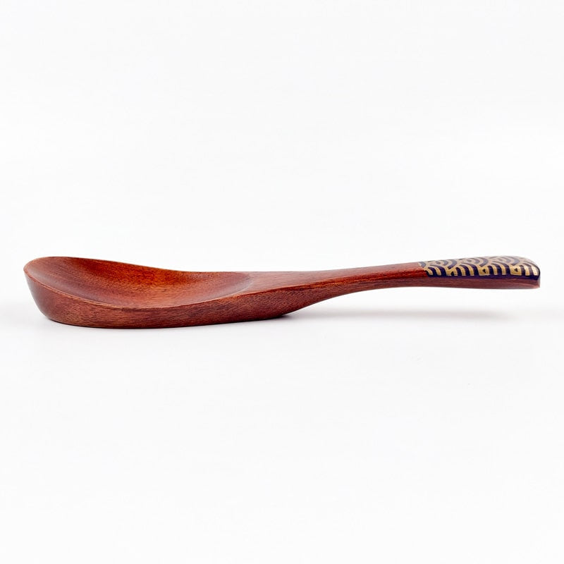 Japanese Wood Soup Spoon - Blue