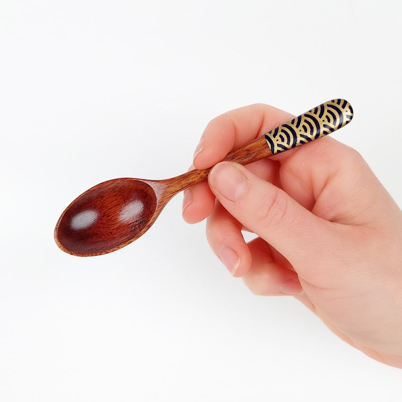 Japanese Wooden Tea Spoon - Blue