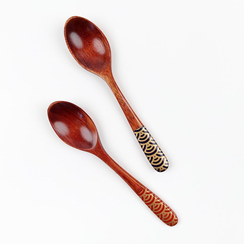 Japanese Wooden Tea Spoon - Blue