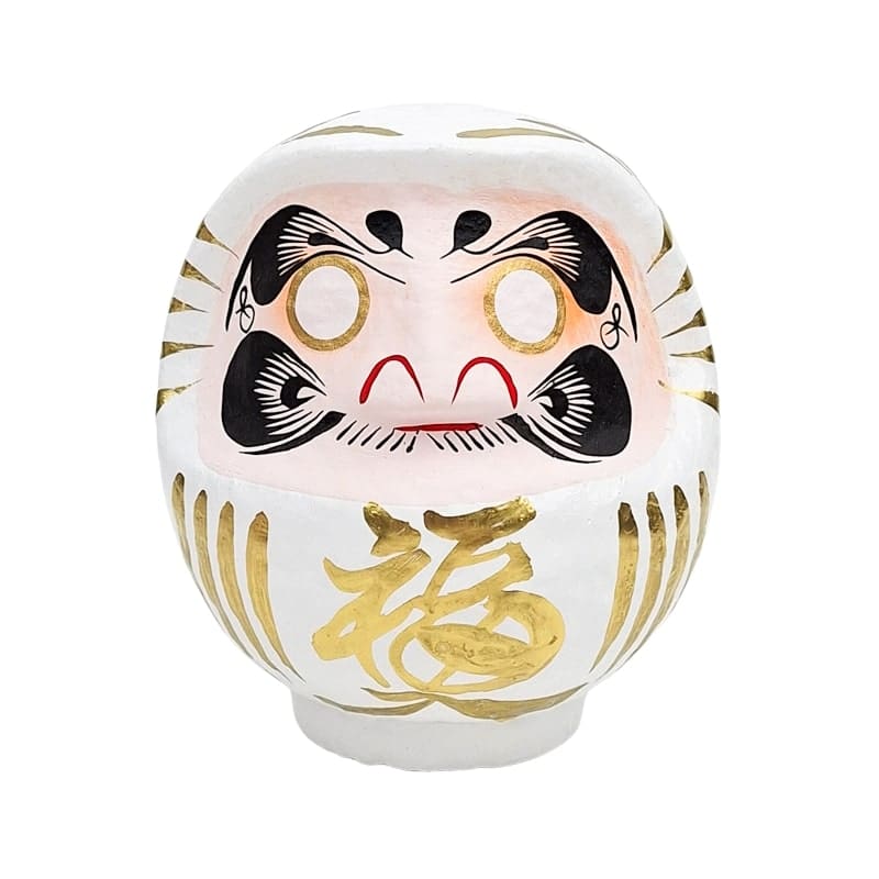 Daruma Japonais Blanc - 9 à 15 cm - 12 cm