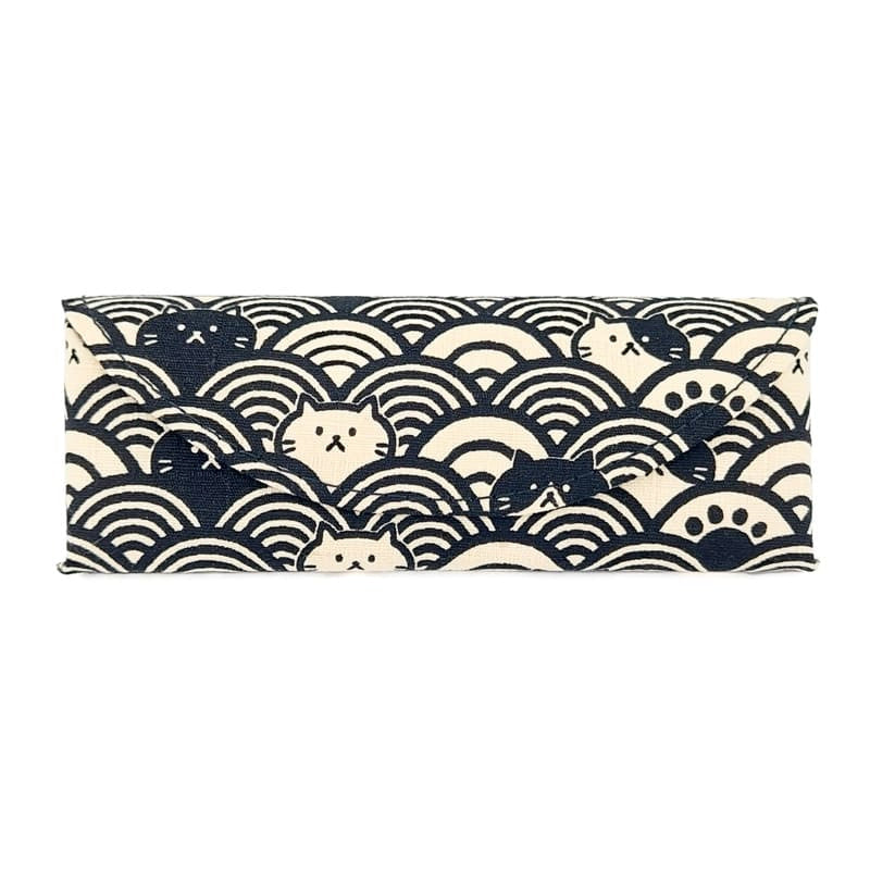 Neko Seigaiha Glasses Case