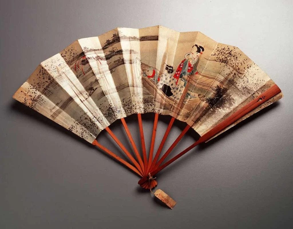 folding fan made of bamboo