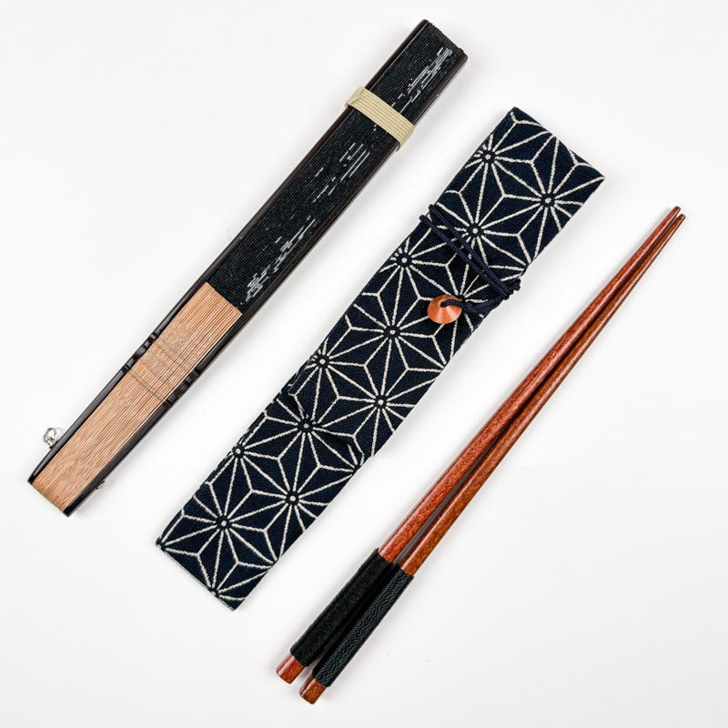 Fan Clutch Bag - Asanoha