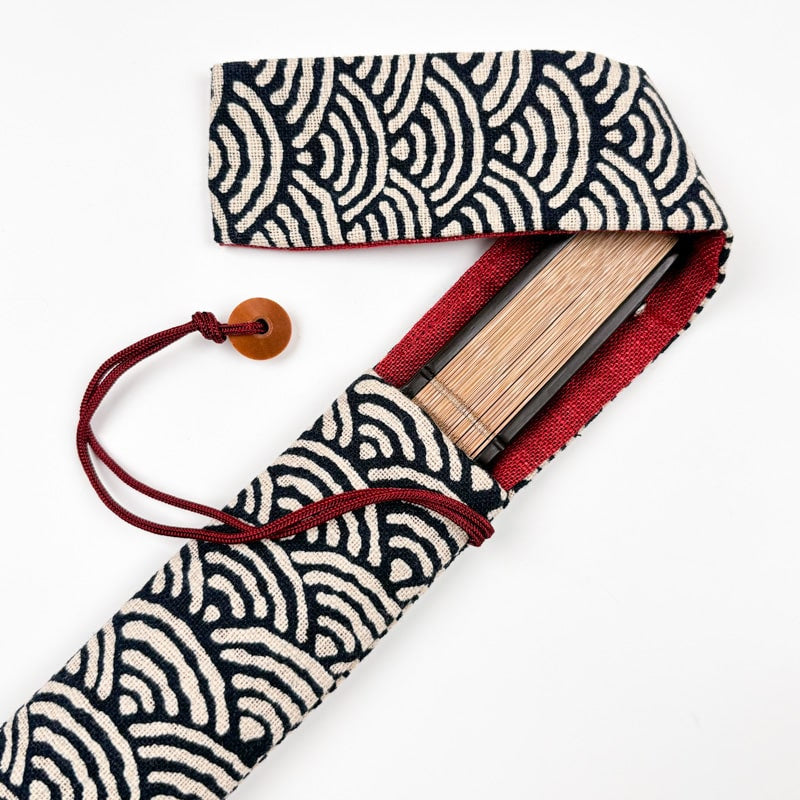 Fan Clutch Bag - Seigaiha