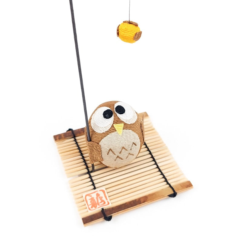 Chirimen Owl Japanese figurine