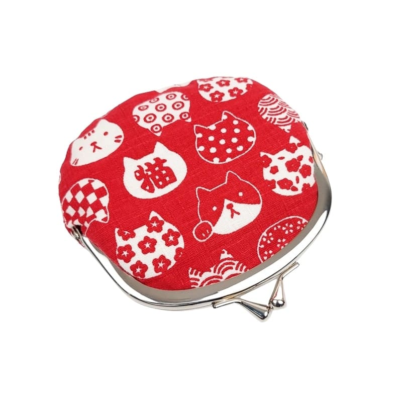 Gamaguchi Wallet – Neko Red | Japan Avenue