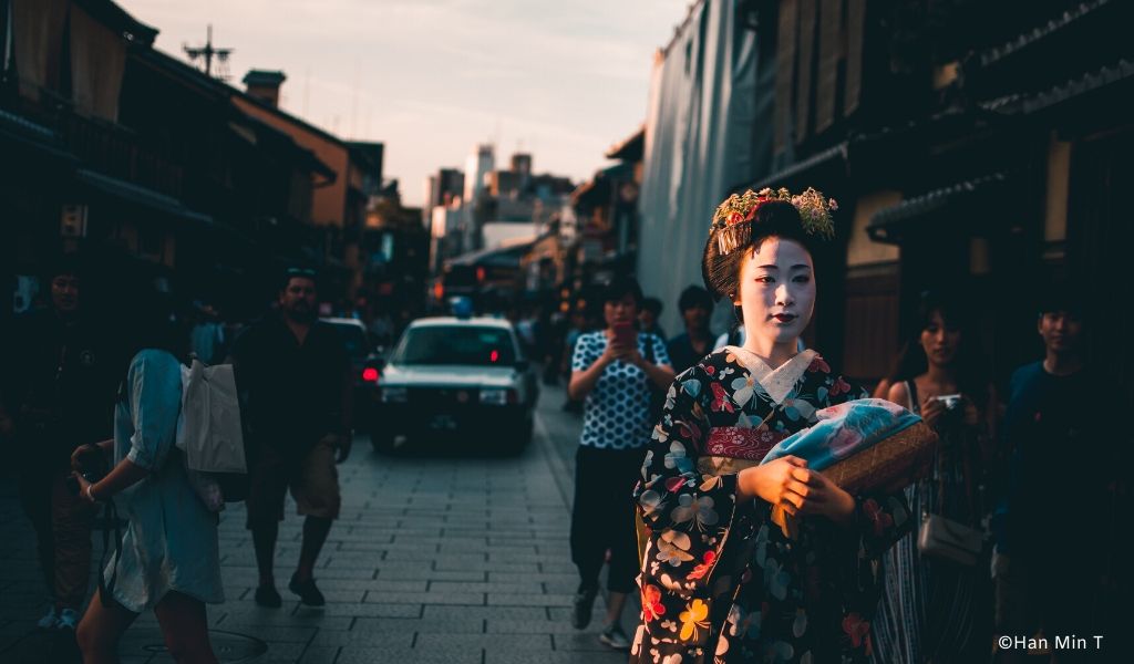 geisha in the street