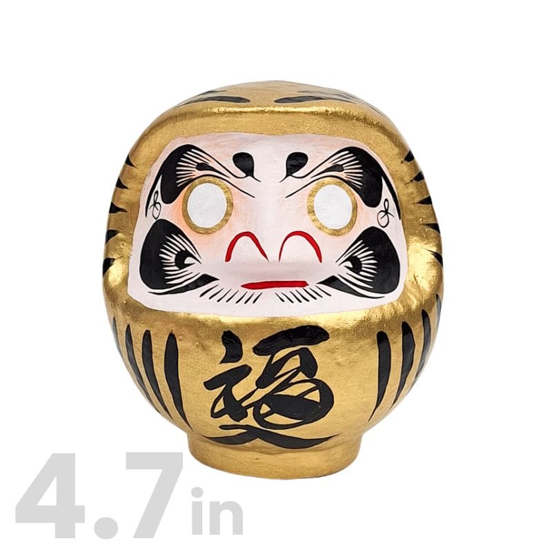 Gold Japanese Daruma – 3.5” to 5.9” 4.7