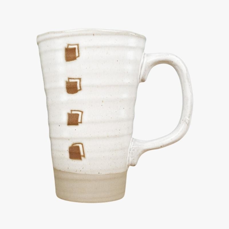 Large White Japanese Mug