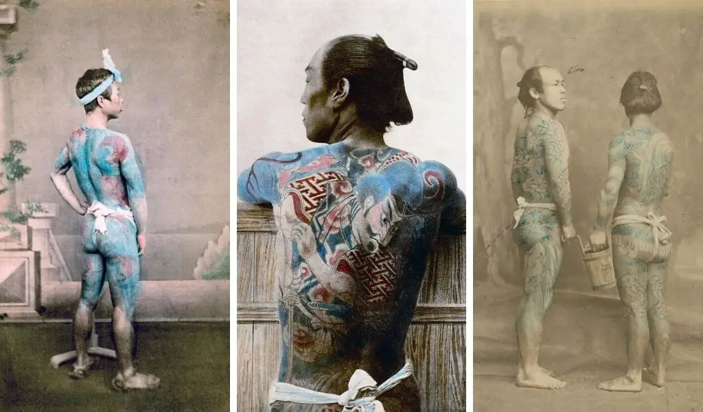 Japanese warriors with tattoos