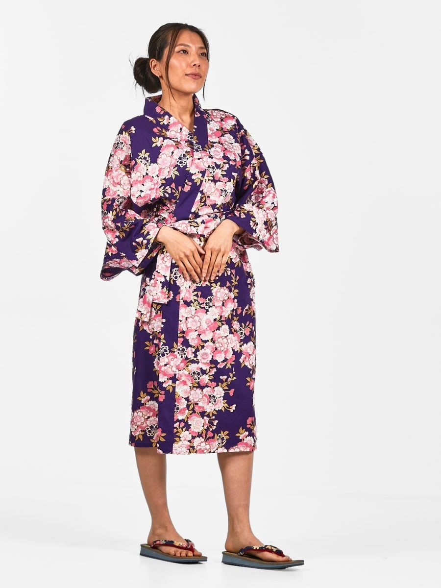 Happi Kimono Women - Sakura Flower One Size