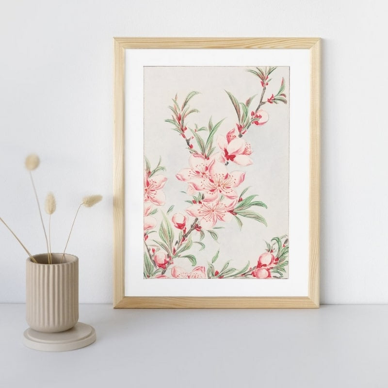 Japanese Block Print - Peach Blossom A3