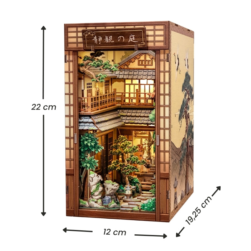 Japanese Book Nook Serene Courtyard