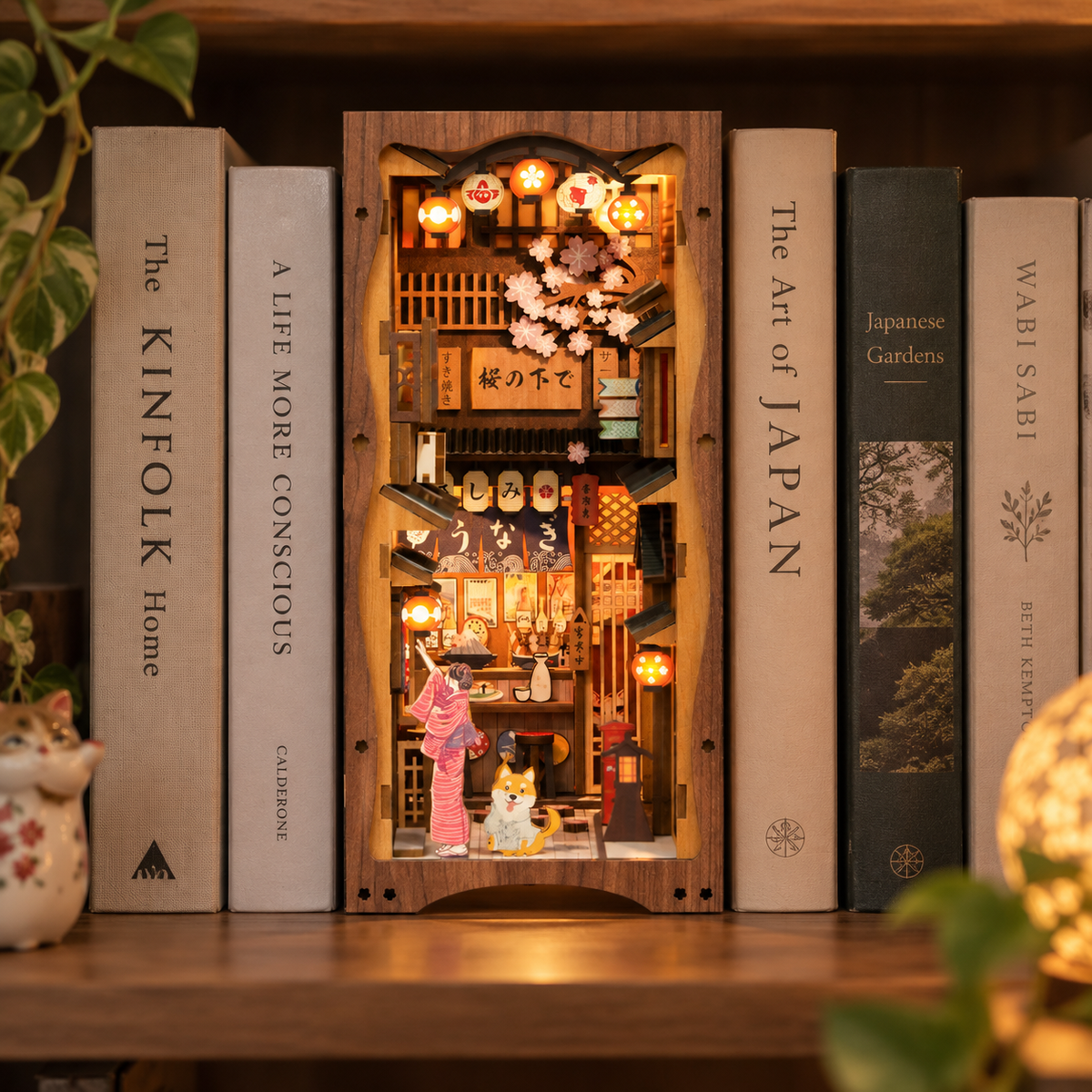 Japanese Book Nook Under the Sakura Tree