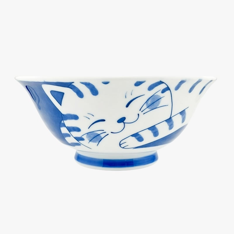 Japanese Bowl - Neko Blue