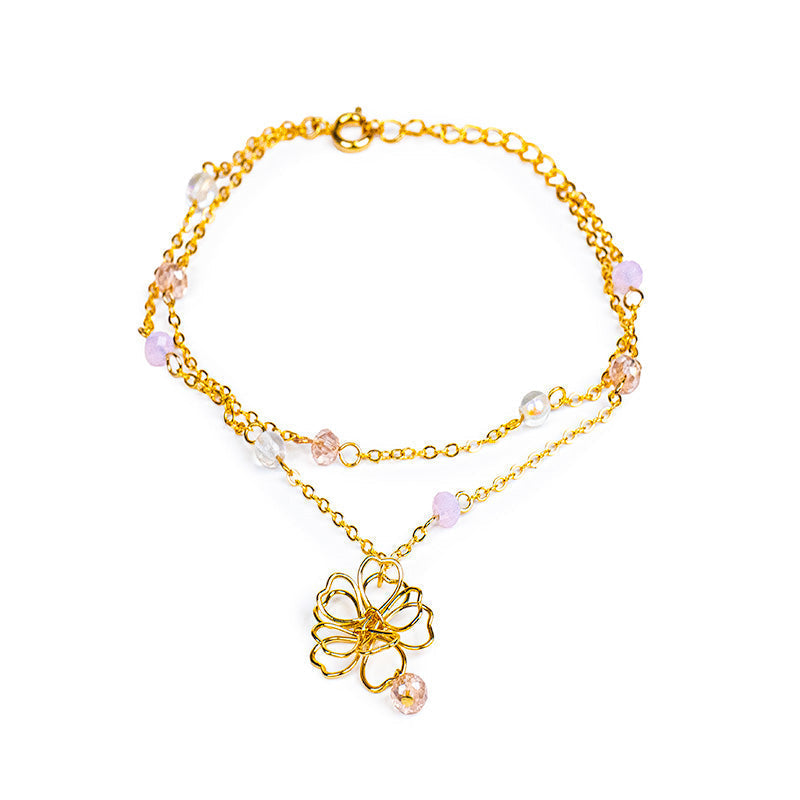 Japanese Bracelet - Double Chain Sakura