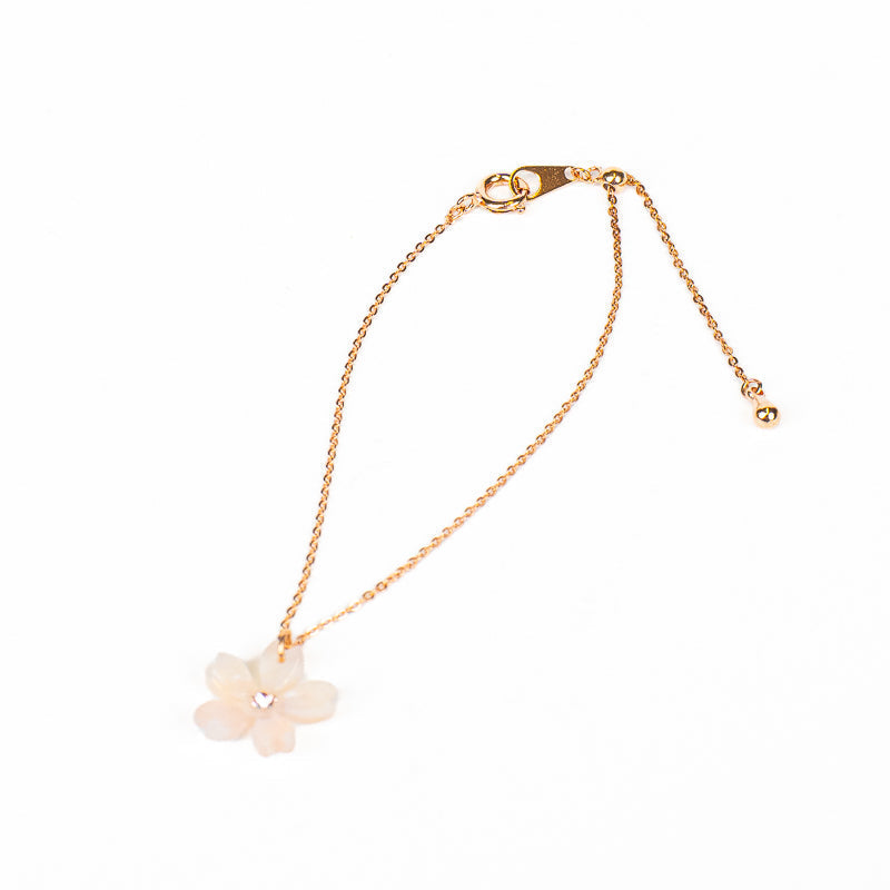 Japanese Bracelet – White Sakura Blossom