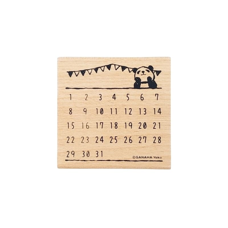 Japanese Calendar Stamp - Panda