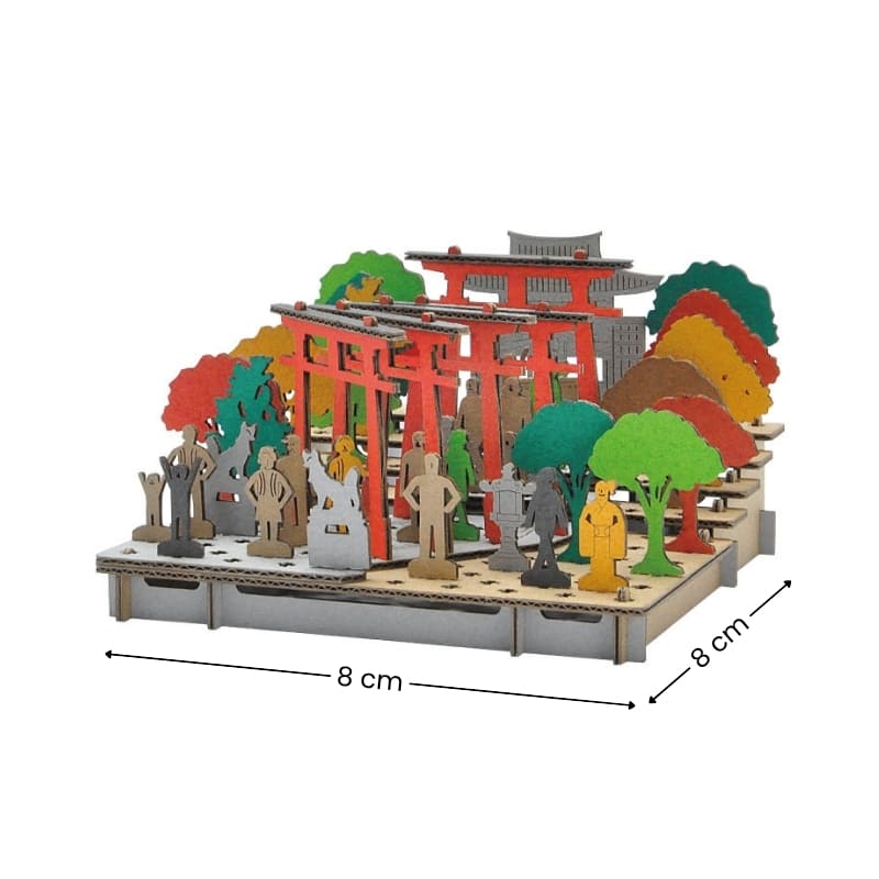 Japanese Cardboard Craft Kit – Fushimi Inari Shrine