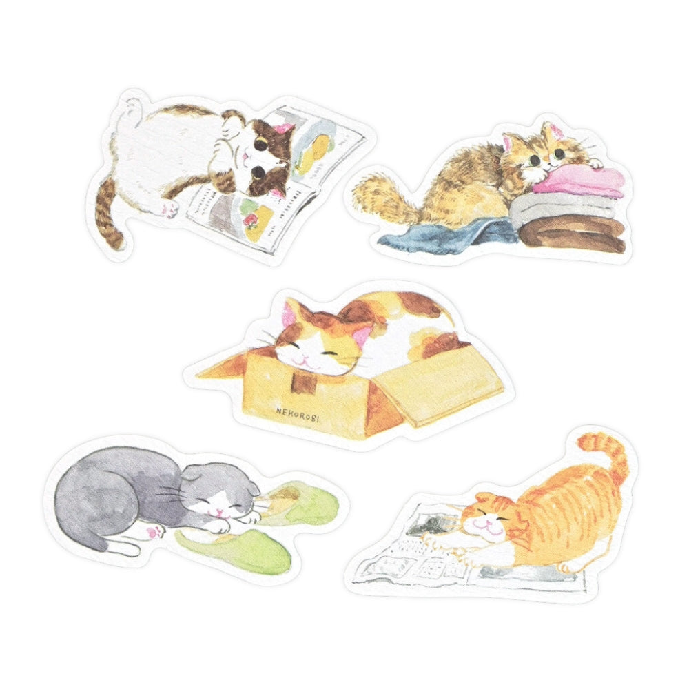 Japanese Cat Stickers - Nekorobi