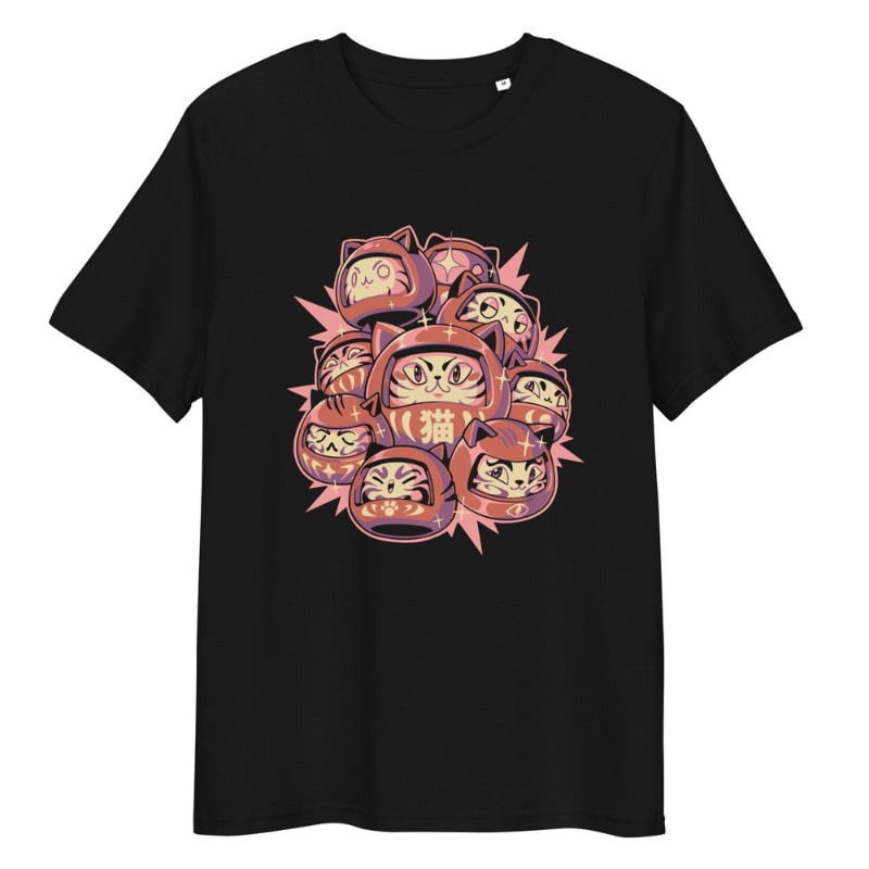 Japanese Cat T-Shirt - Daruma Cat S