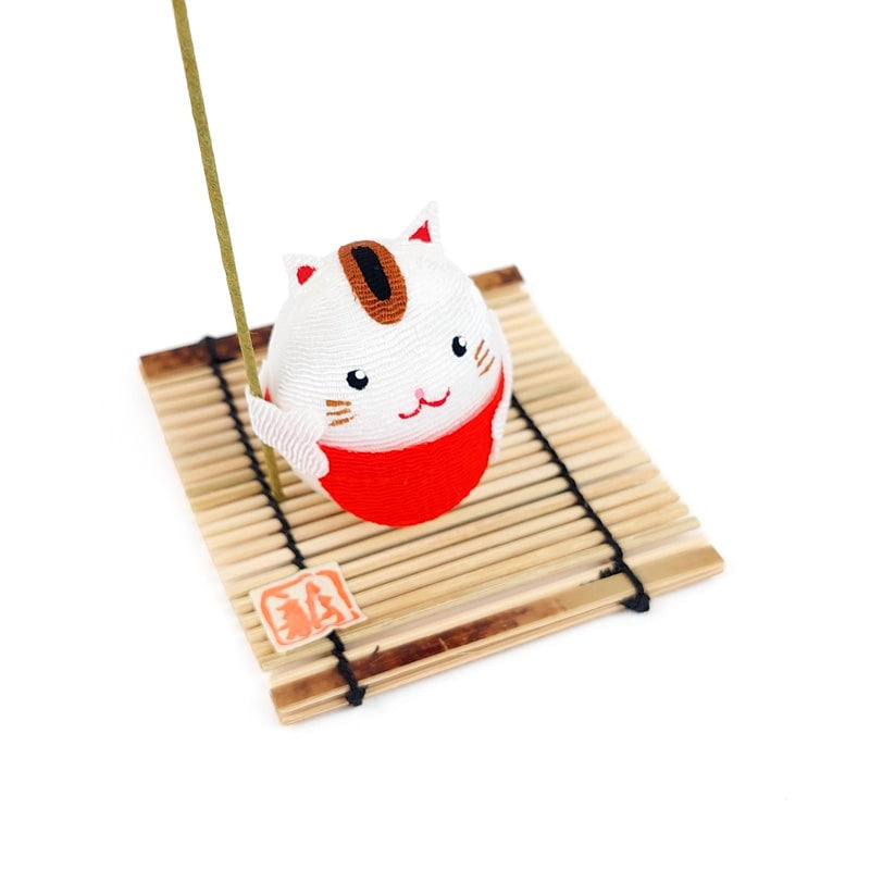 Japanese Chirimen Cat Figurine