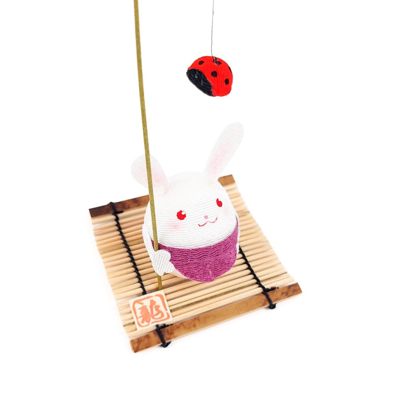 Japanese Chirimen Rabbit Figurine