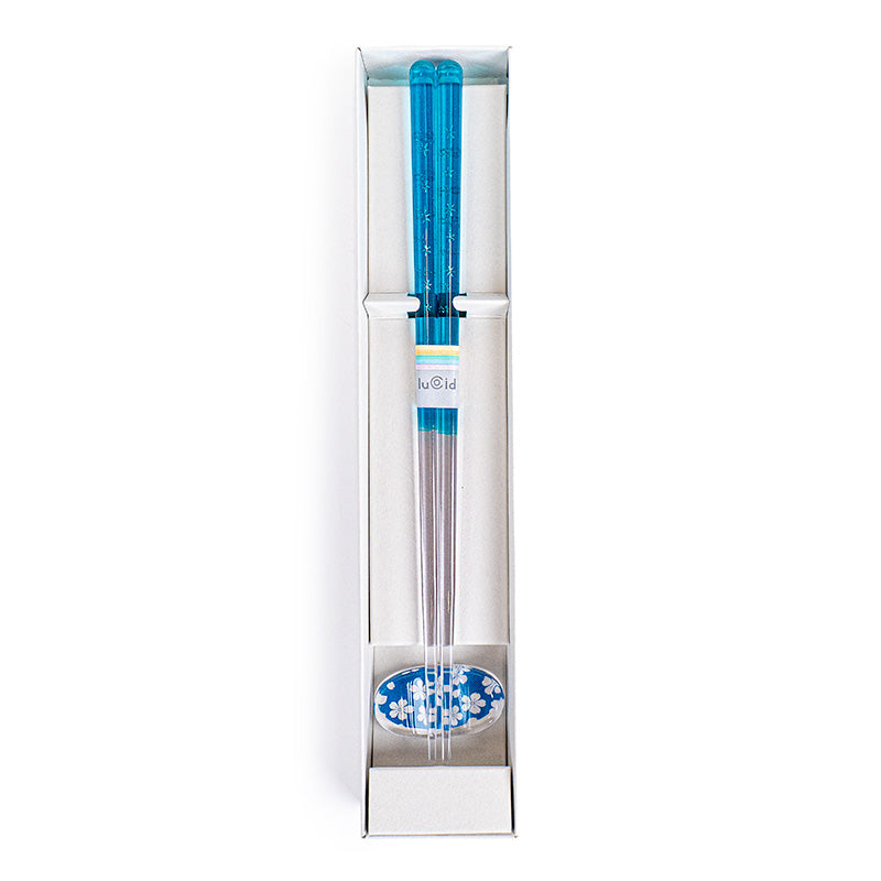 Japanese Chopsticks - Blue Sakura Resin