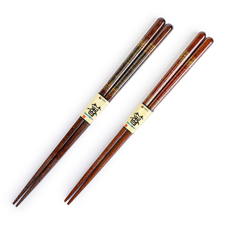 Japanese Chopsticks Gift Set - 2 Pairs with Gold Accents