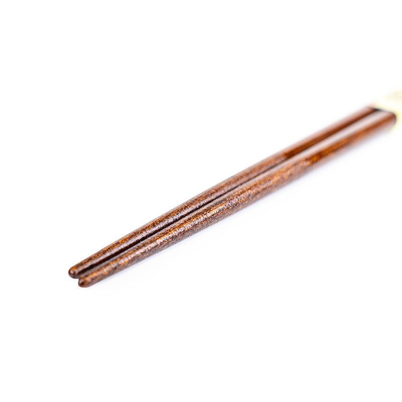 Japanese Chopsticks - Natural Wood Gold Pattern