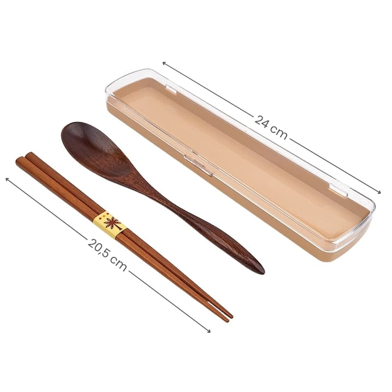 Japanese Chopsticks & Spoon Set with Carrying Box