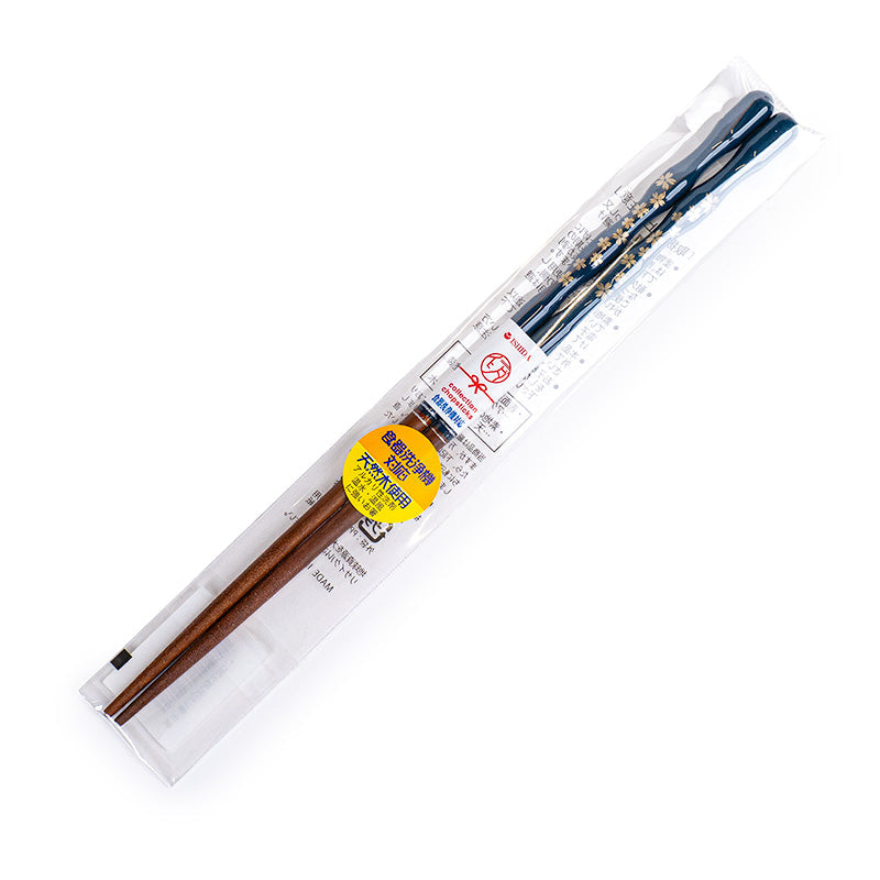Japanese Chopsticks - Wavy Blue Sakura
