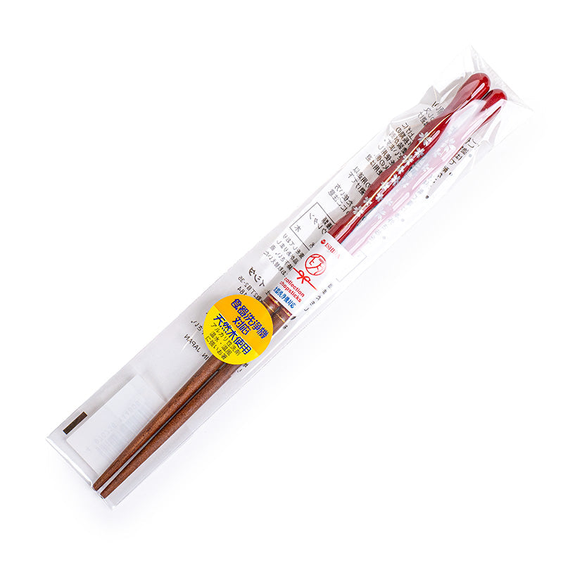 Japanese Chopsticks - Wavy Red Sakura