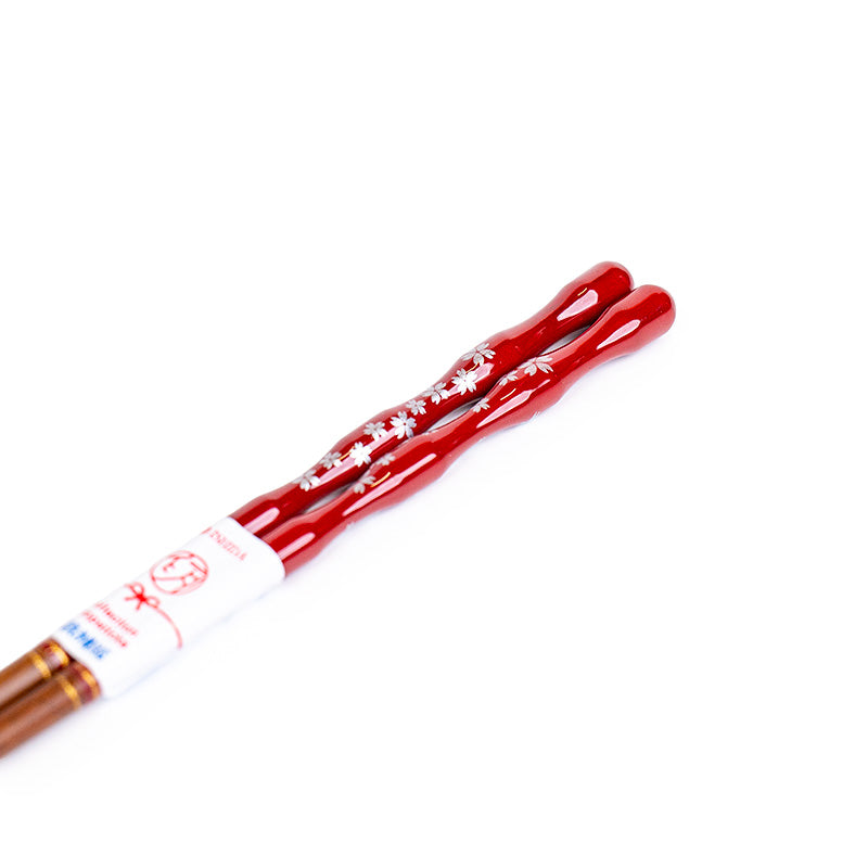 Japanese Chopsticks - Wavy Red Sakura