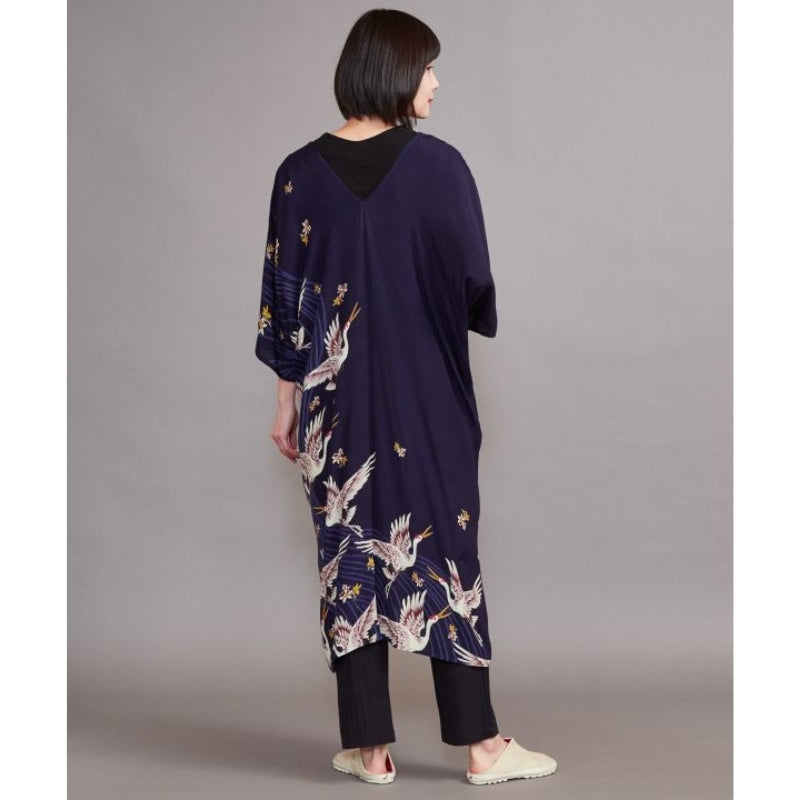 Japanese Crane Dress One Size