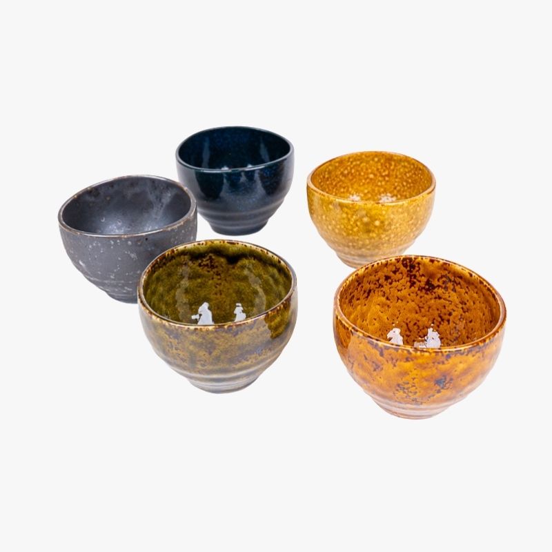 Japanese Cup Set – Hannari 5 Pieces