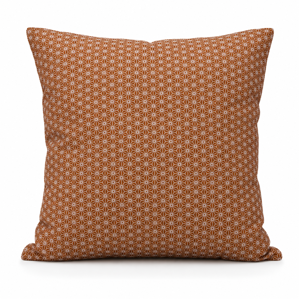 Japanese Cushion Cover - Asanoha Orange 20x20