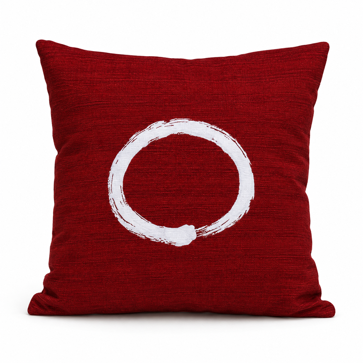 Japanese Cushion Cover - Ensō Red 20x20